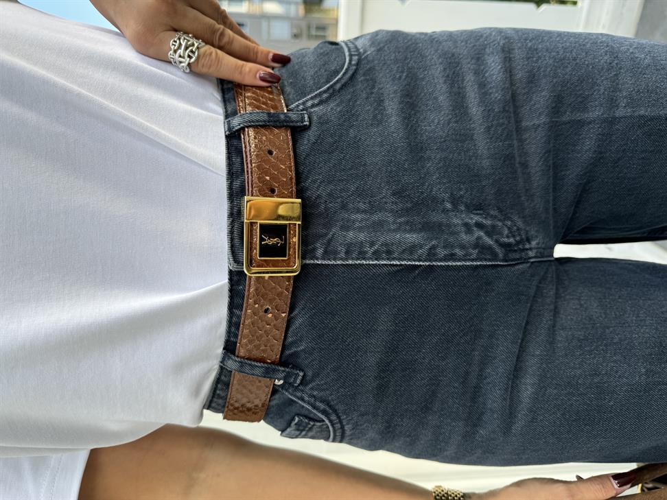 Koyu Mavi Wide Leg Jean Pantolon