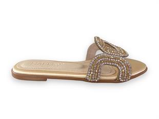 Krem Clara Taşlı Terlik