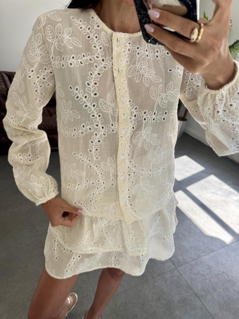 Krem Fistolu Etek Takım