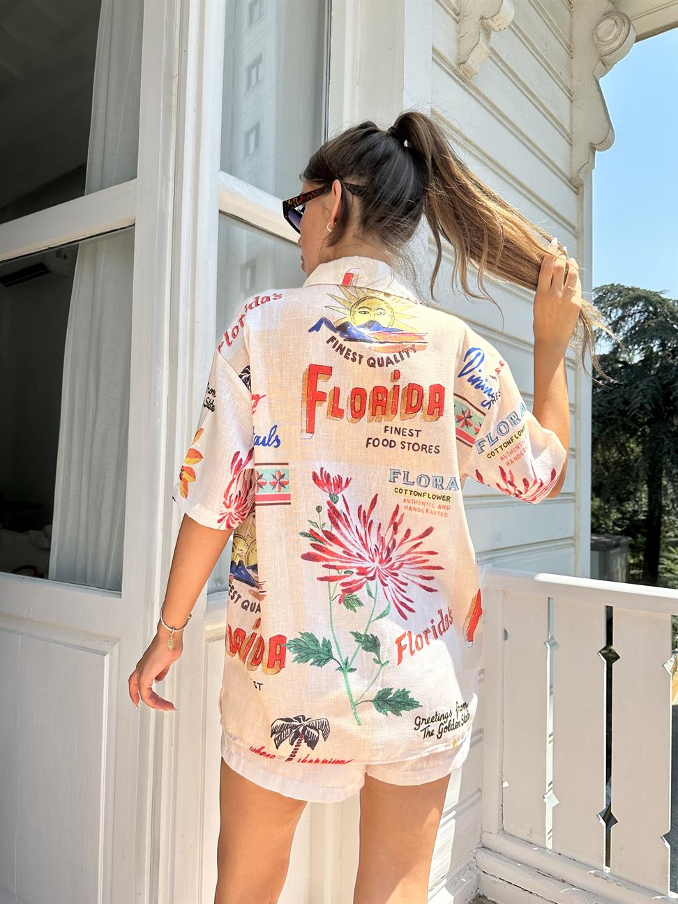 Krem Florida Gömlek