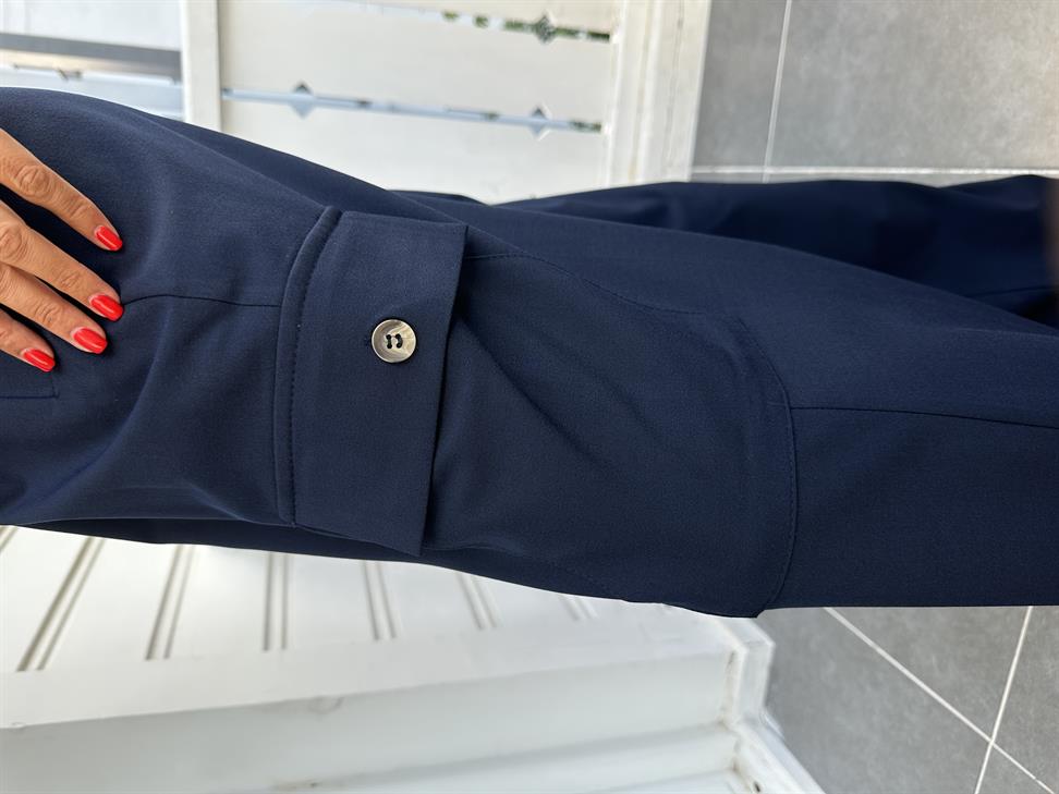 Lacivert Bol Kesim Kargo Pantolon