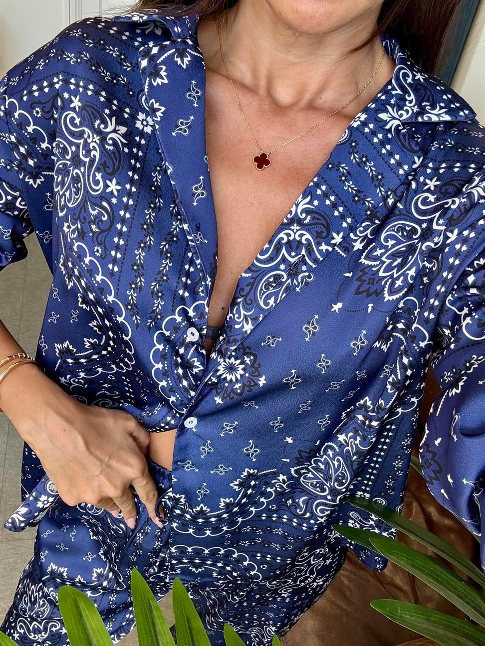 Lacivert Chester Pantolonlu Takım