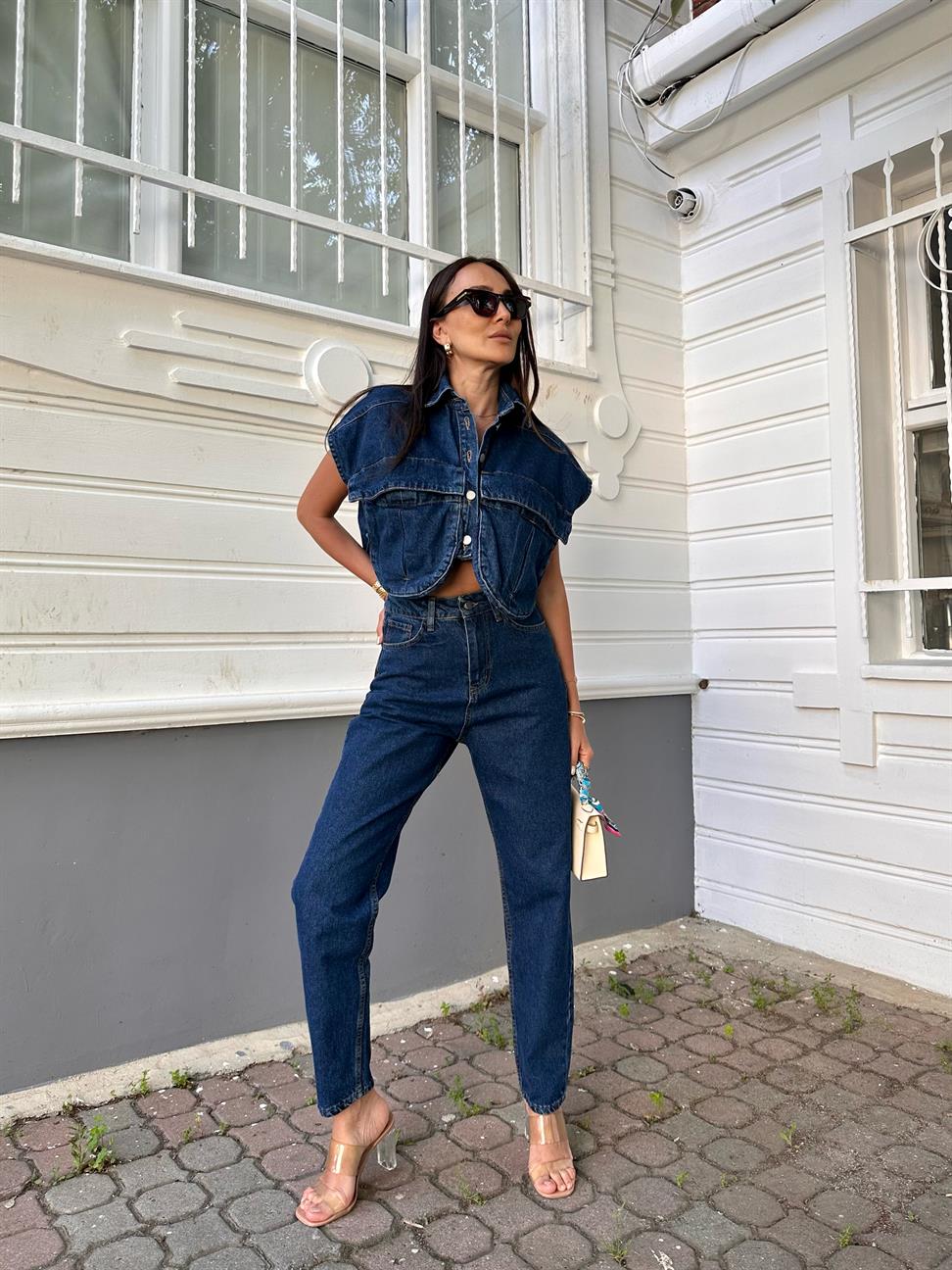 Lacivert Christiana Jean Yelek