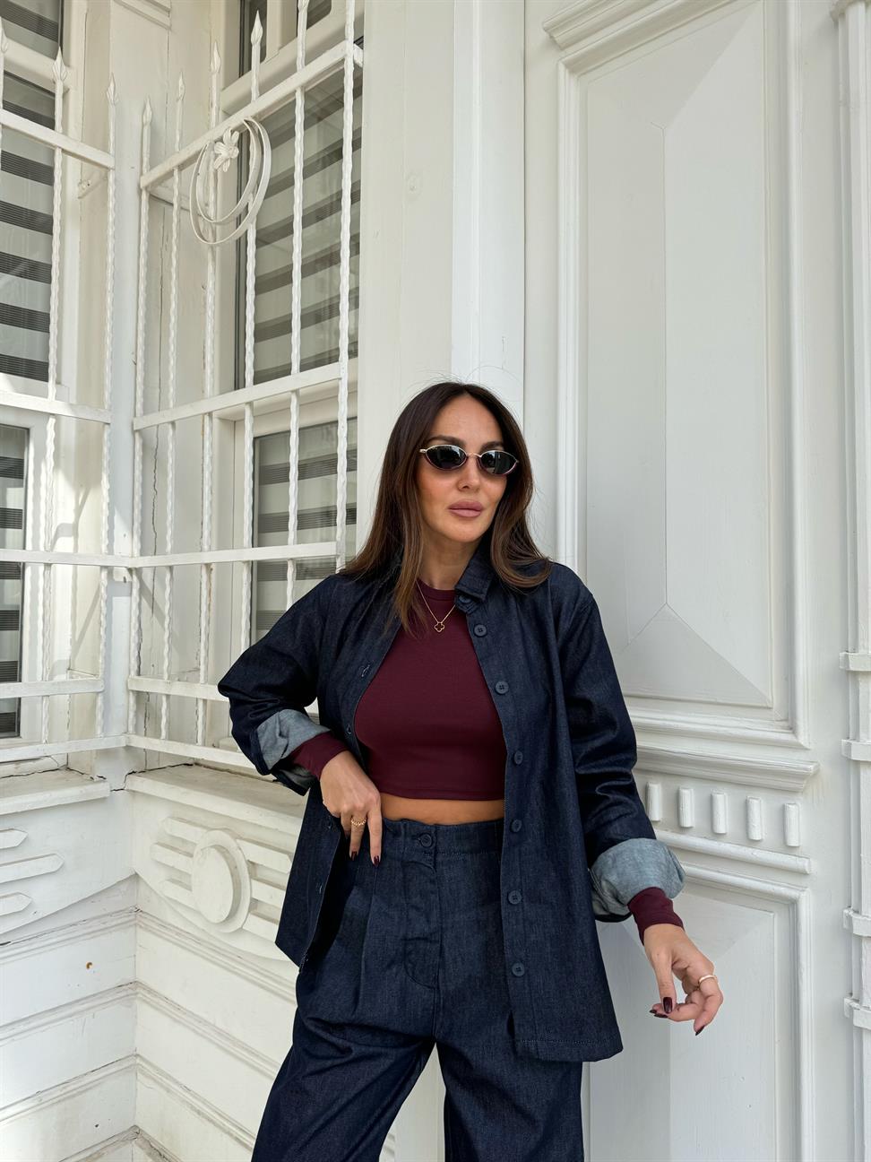 Lacivert Denim Gömlek