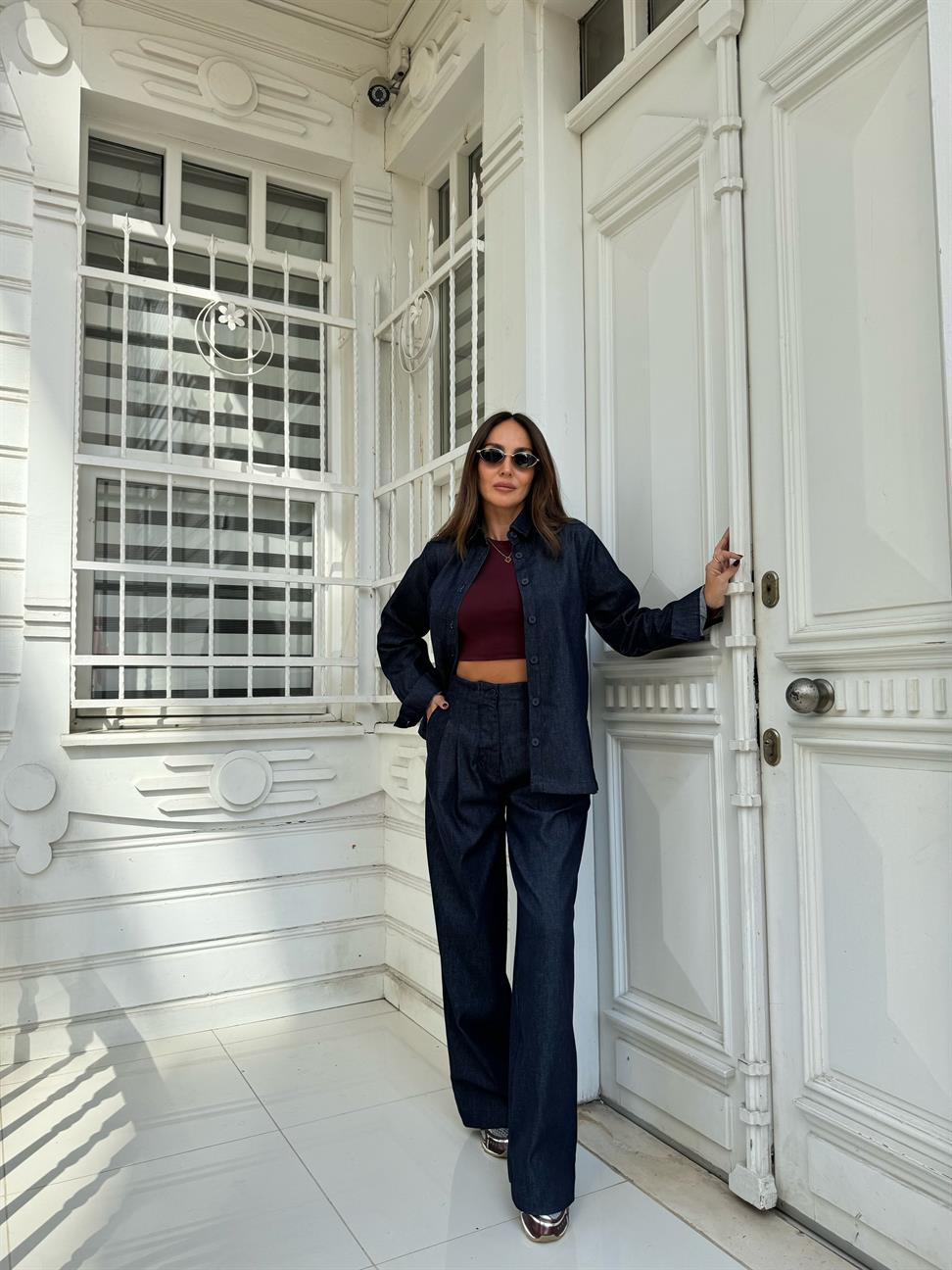 Lacivert Denim Gömlek