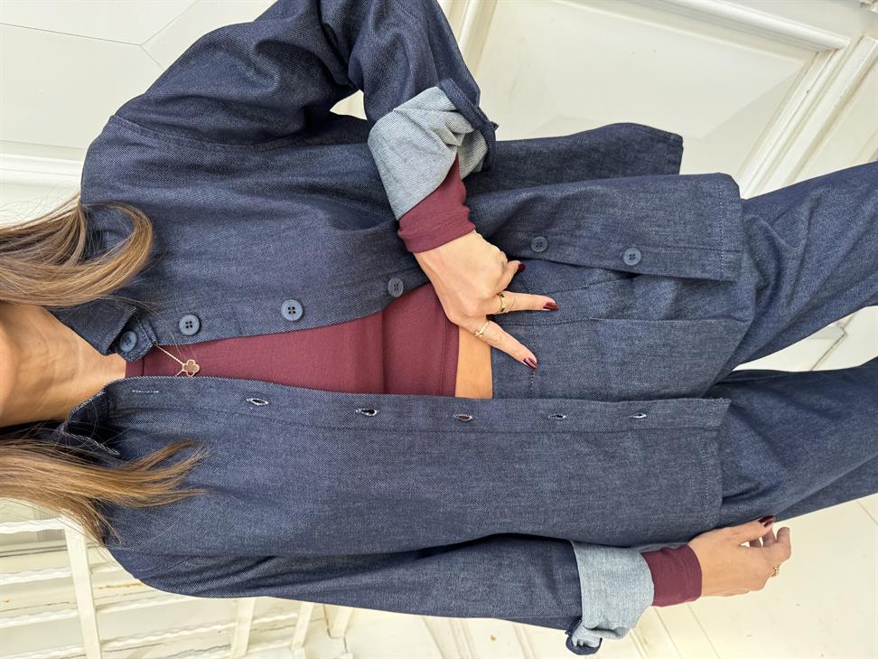 Lacivert Denim Gömlek