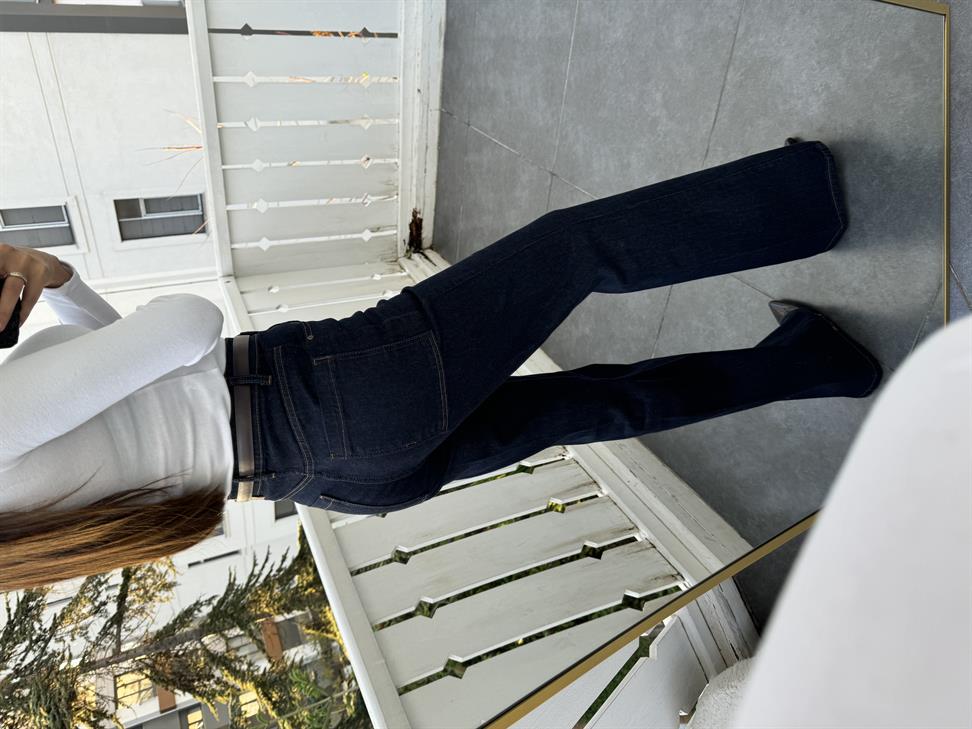 Lacivert İspanyol Paça Jean Pantolon