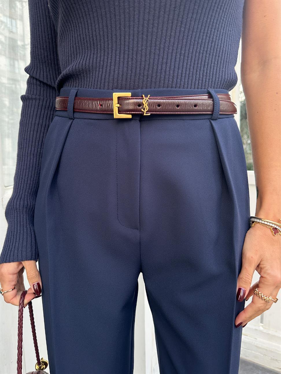 Lacivert Kadın Cigarette Pantolon