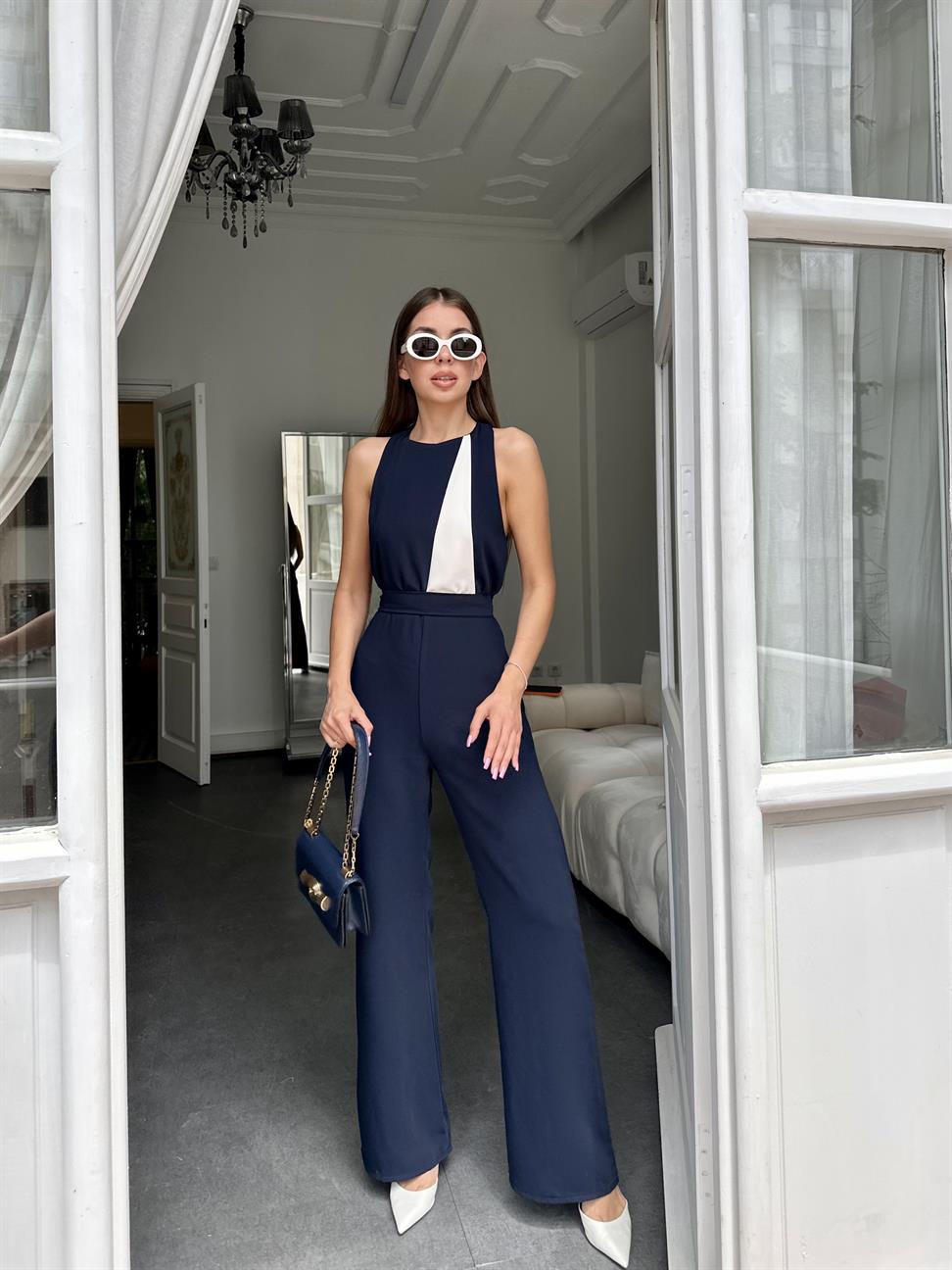 Lacivert Kadın Tulum