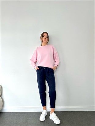 Lacivert Paçası Lastikli Eşofman