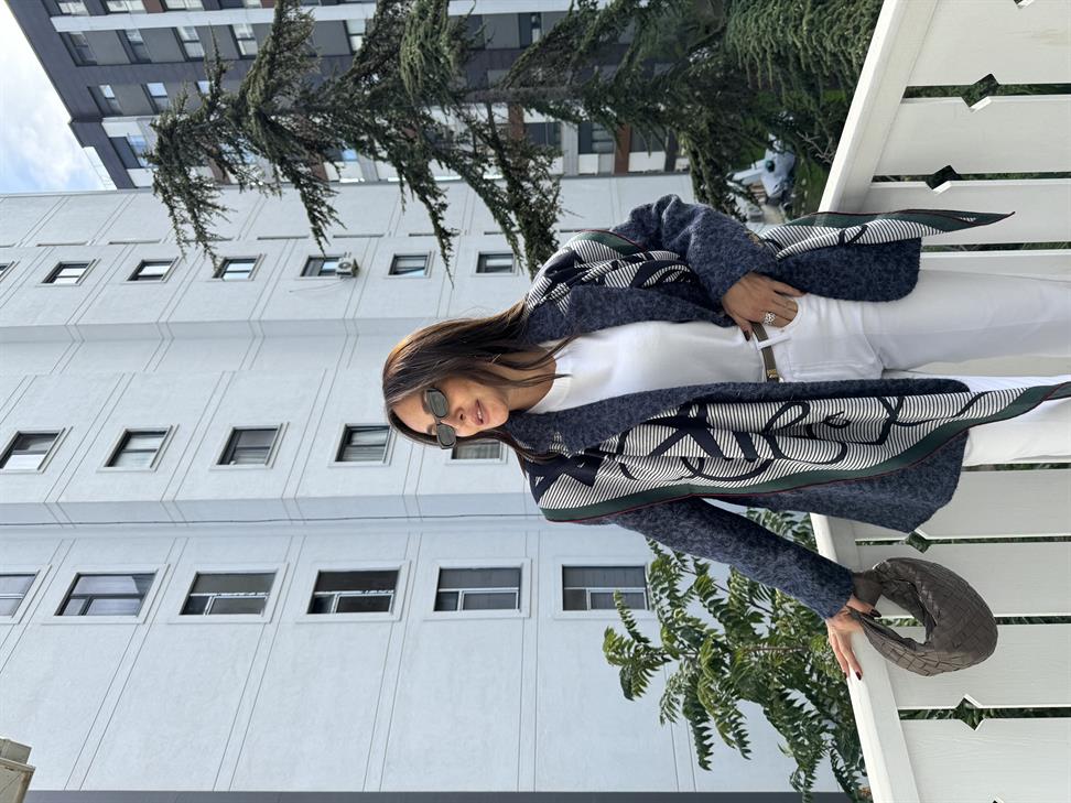 Lacivert Yalancı Cepli Kırçıllı Ceket