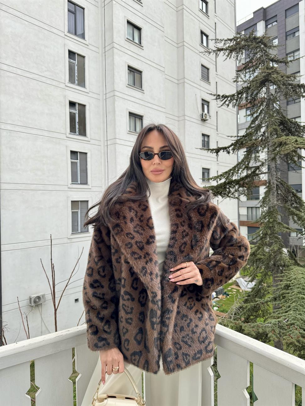 Leopar Kürk Ceket