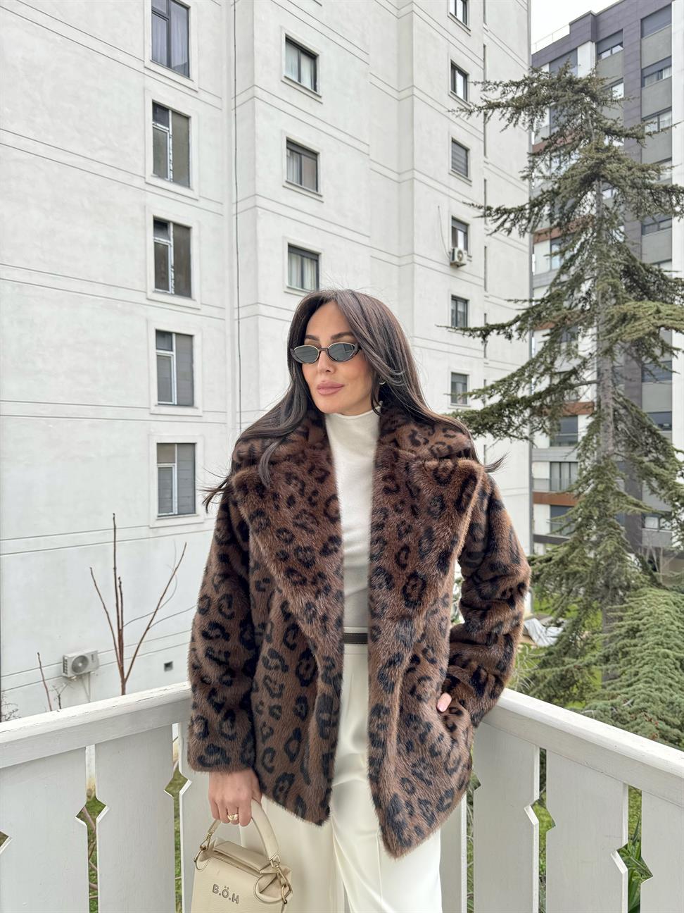 Leopar Kürk Ceket