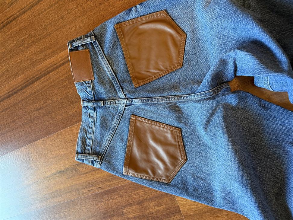 Mavi Deri Garnili Jean Pantolon