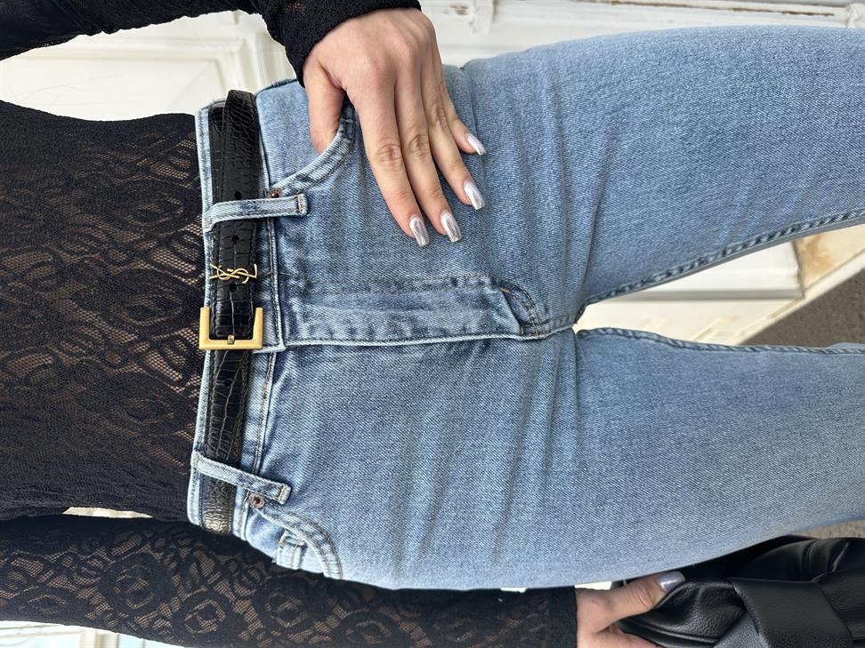 Mavi İspanyol Paça Jean