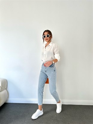 Mavi Simli Mom Jean Pantolon