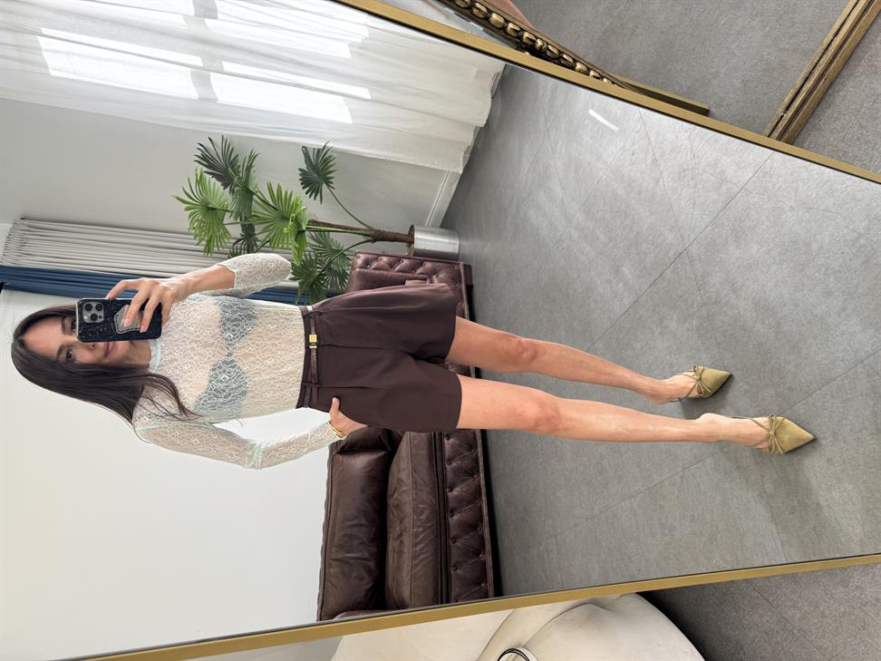 Mint Yeşil Dantel Bluz