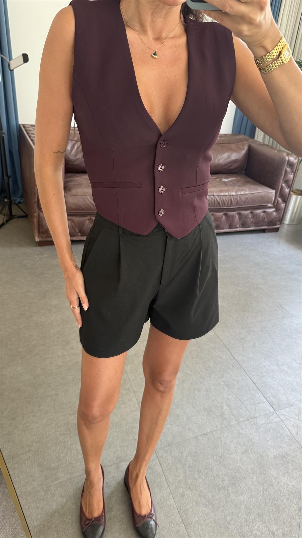 Mürdüm Kadın Yelek