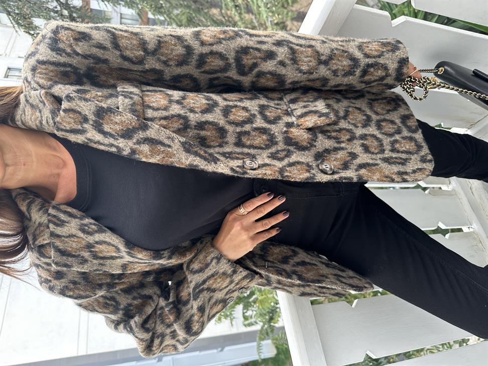 Oversize Leopar Ceket