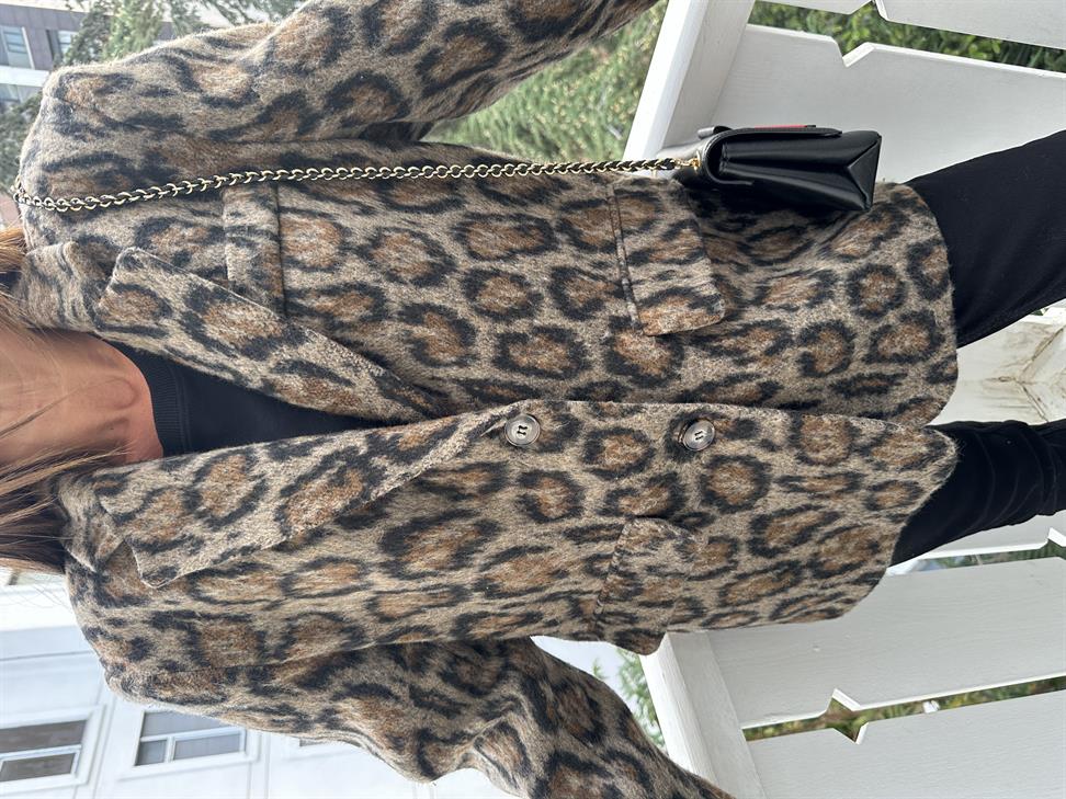Oversize Leopar Ceket