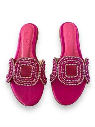 Pembe Clara Taşlı Terlik