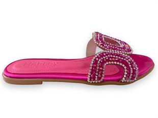 Pembe Clara Taşlı Terlik