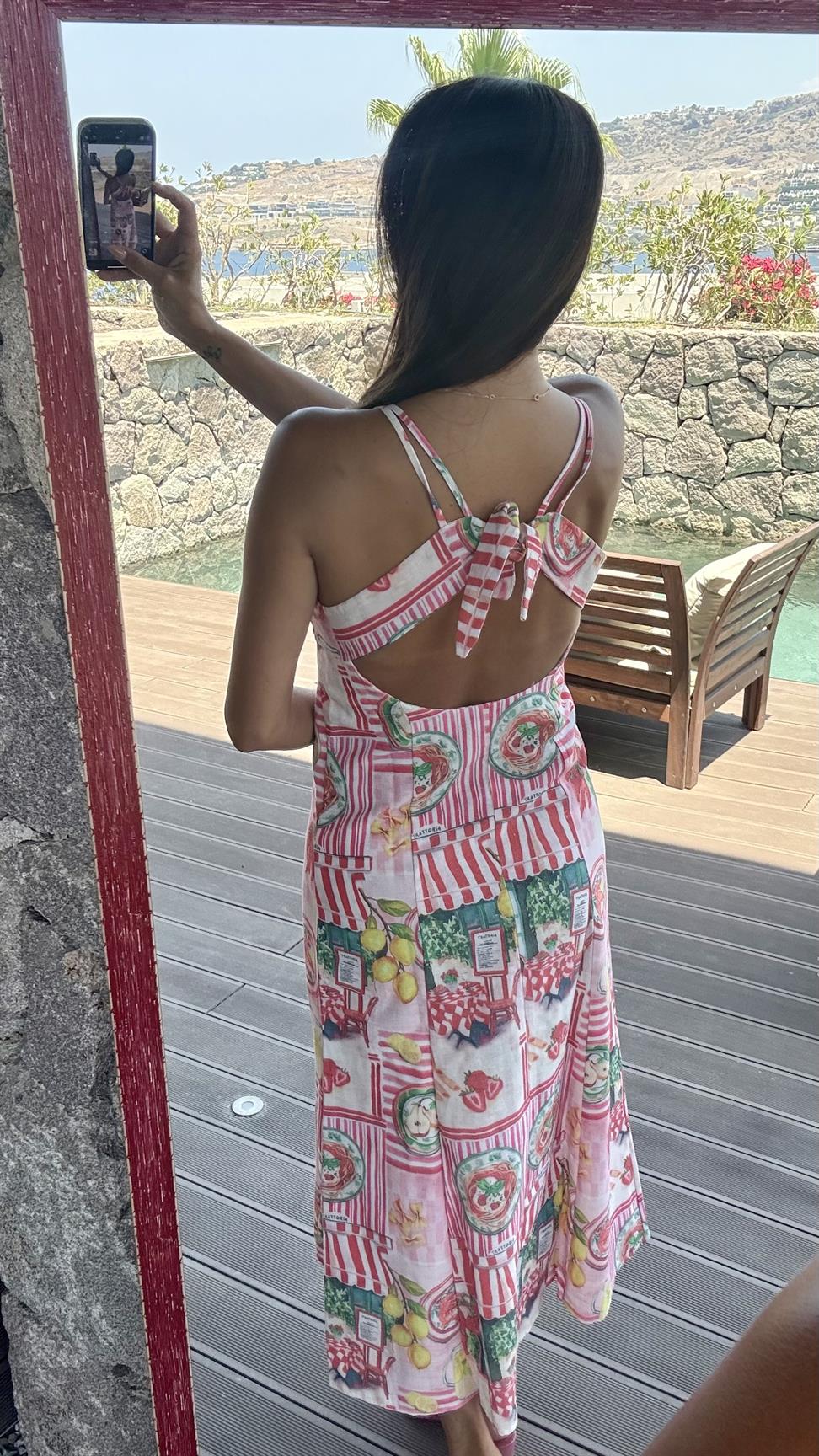 Pembe Positano Elbise