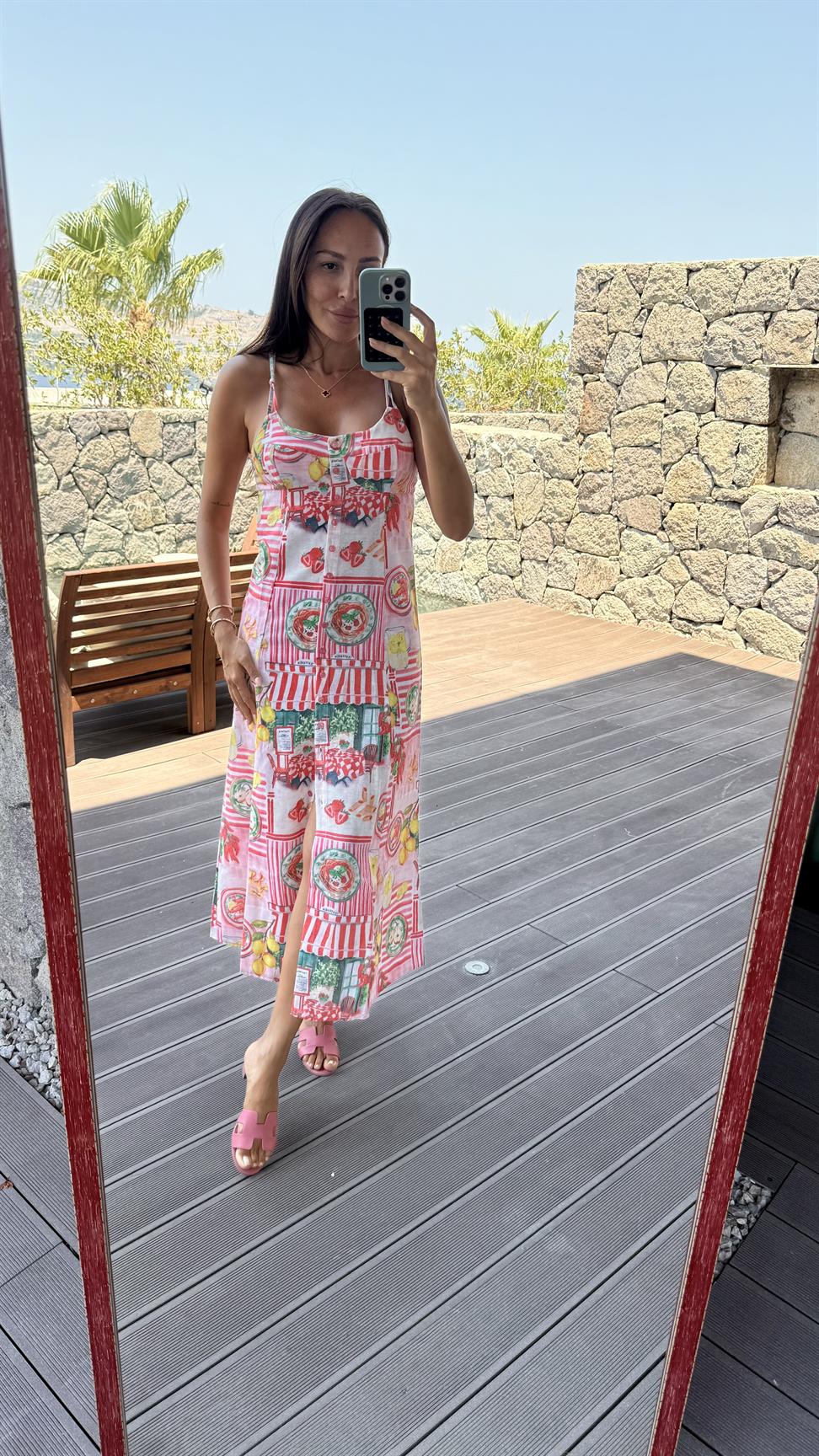 Pembe Positano Elbise