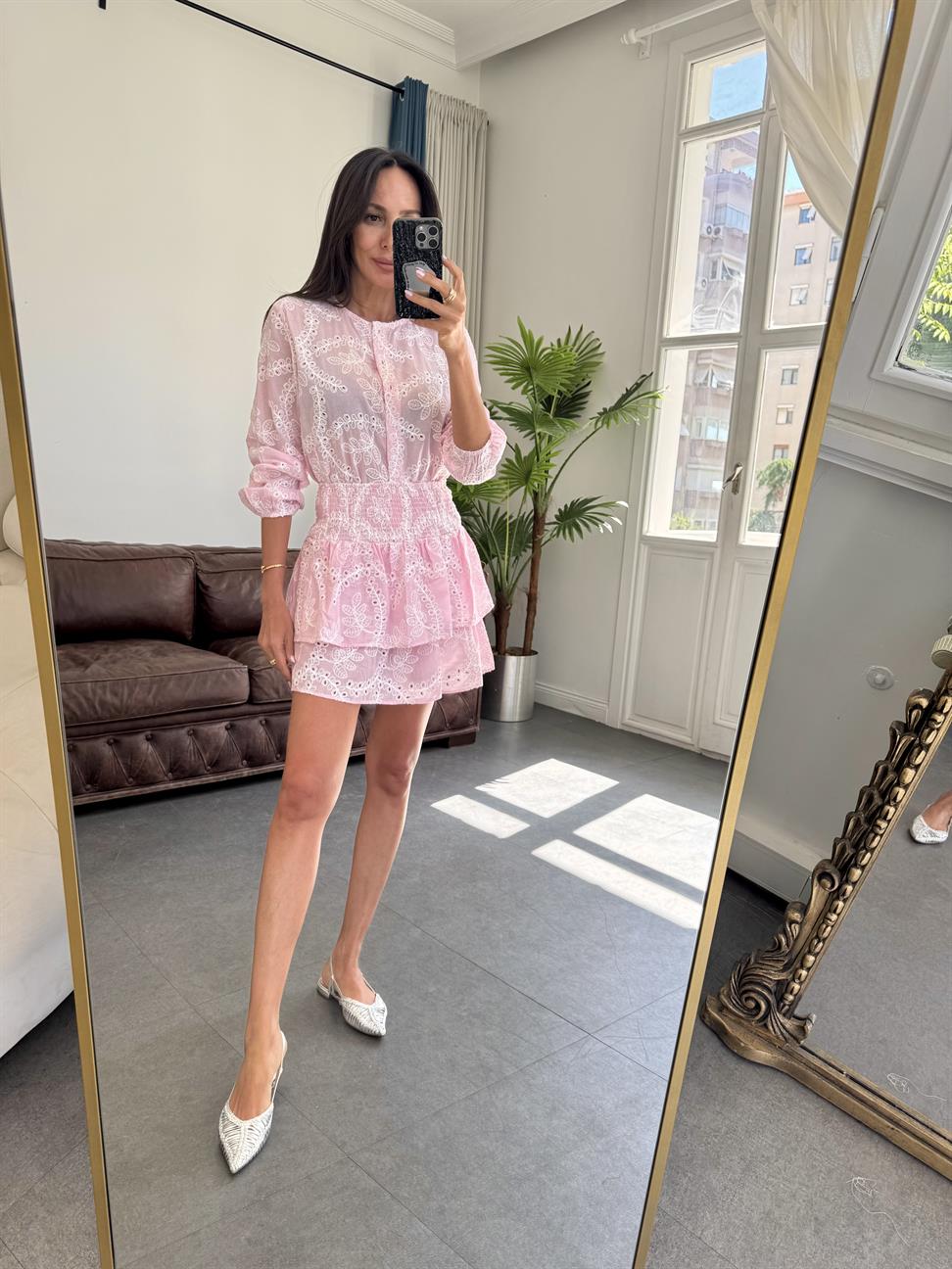 Pembe Fistolu Etek Takım