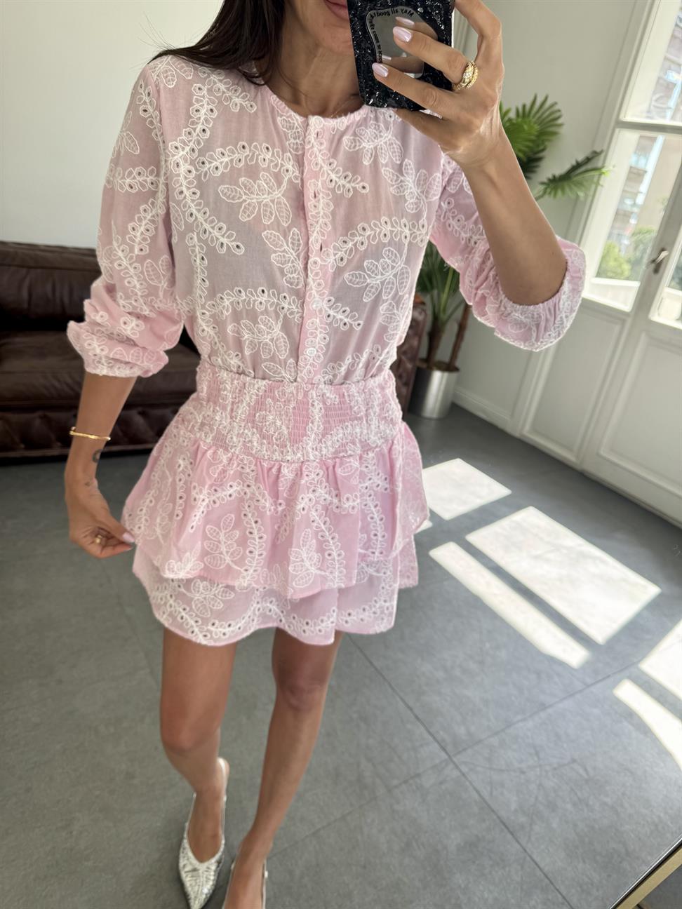 Pembe Fistolu Etek Takım