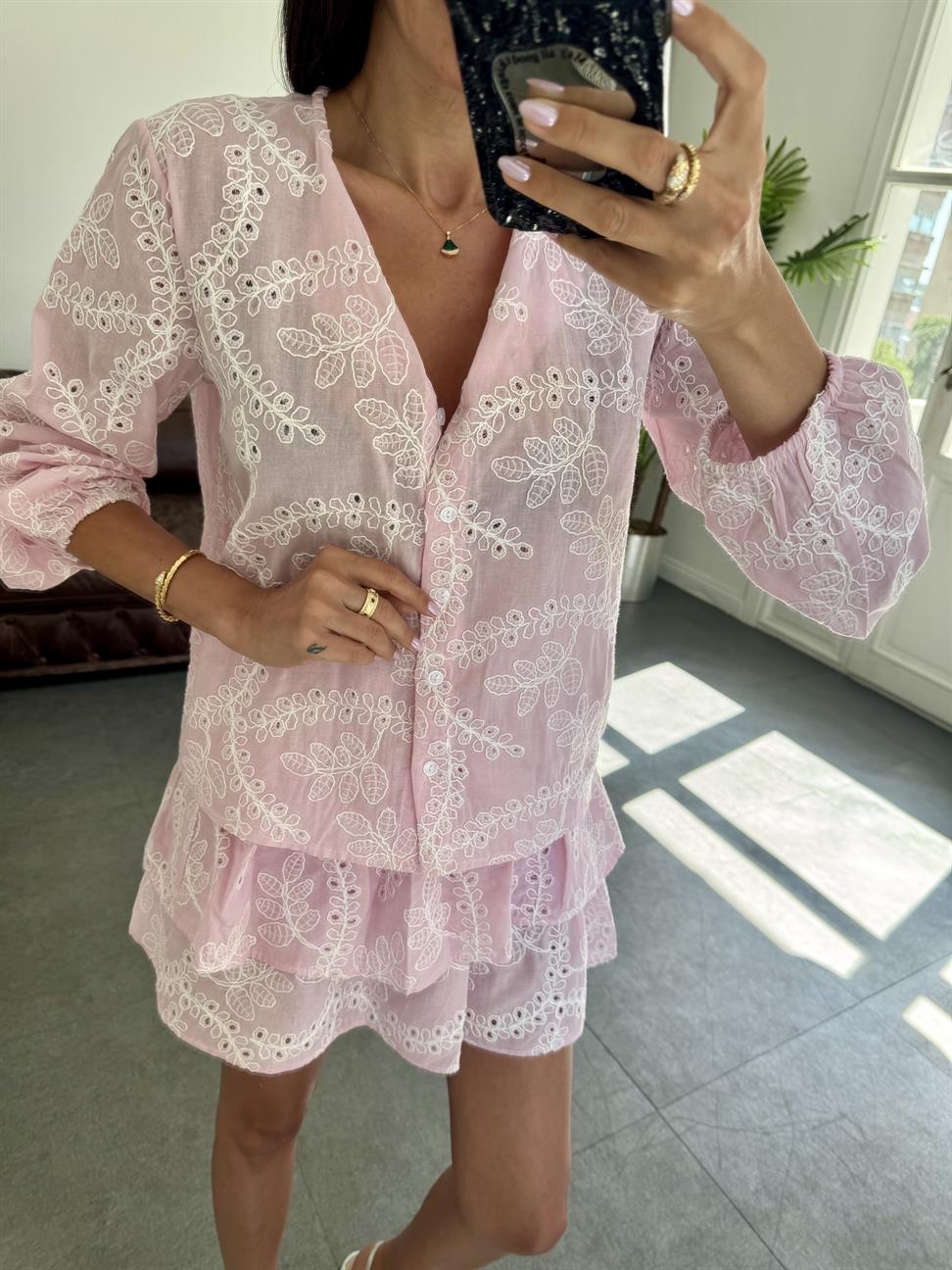 Pembe Fistolu Etek Takım