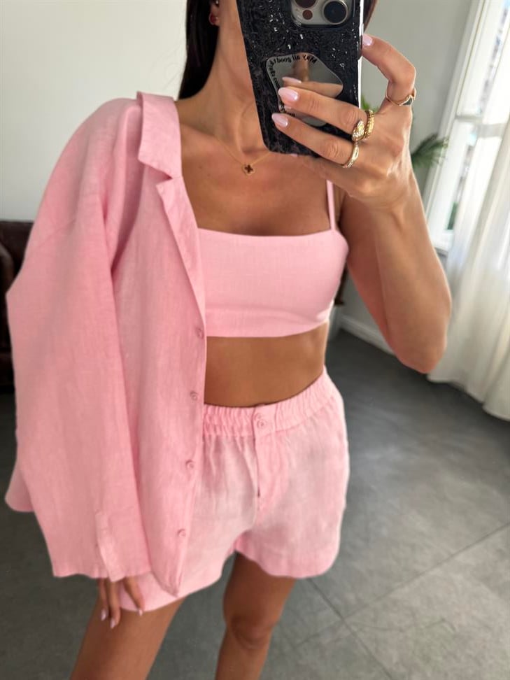 Pembe İp Askılı Büstiyer