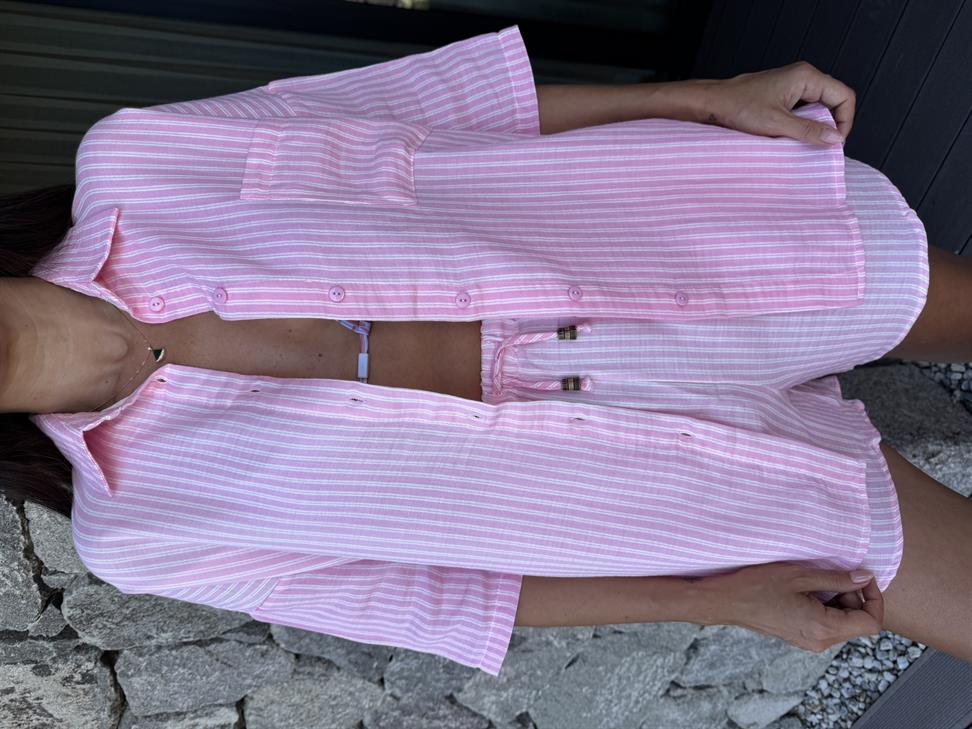 Pembe Müslin İkili Takım