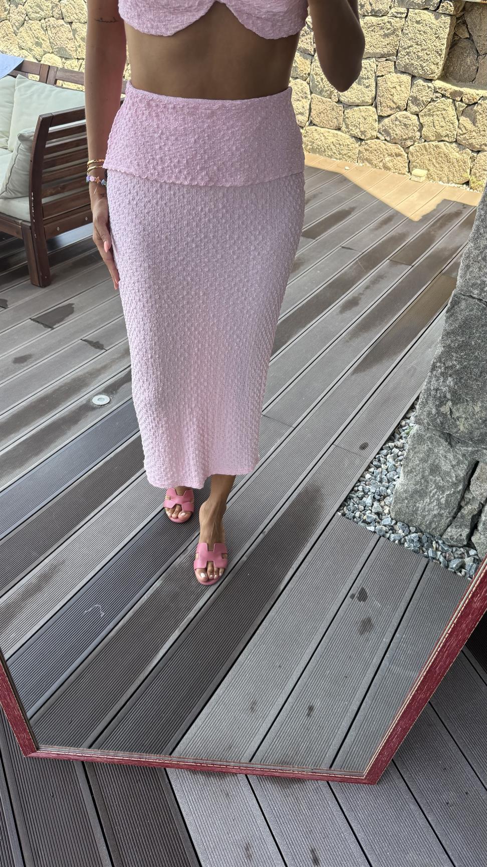 Pembe Seashell Etekli Takım