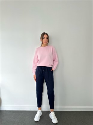 Pembe Yumuşak Dokulu Sweat