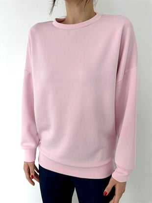 Pembe Yumuşak Dokulu Sweat