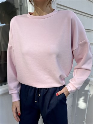 Pembe Yumuşak Dokulu Sweat