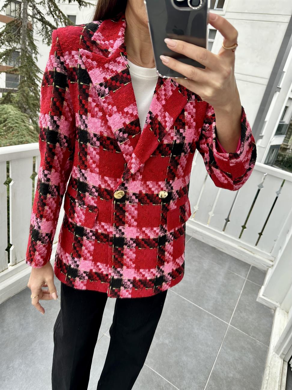 Renkli Blazer Ceket