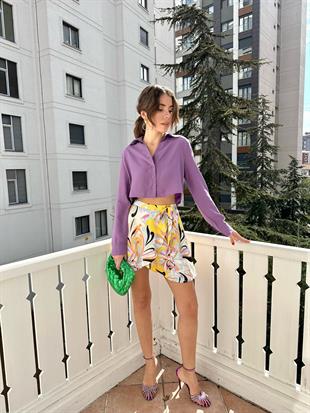 Sarı Bağlama Detaylı Etek