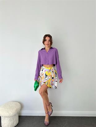 Sarı Bağlama Detaylı Etek