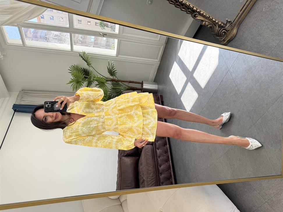 Sarı Fistolu Etek Takım