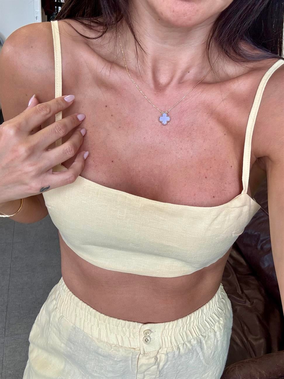 Sarı İp Askılı Büstiyer