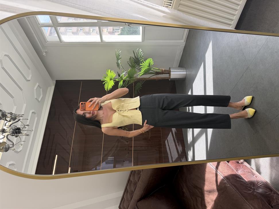 Sarı İpli Korse Bluz