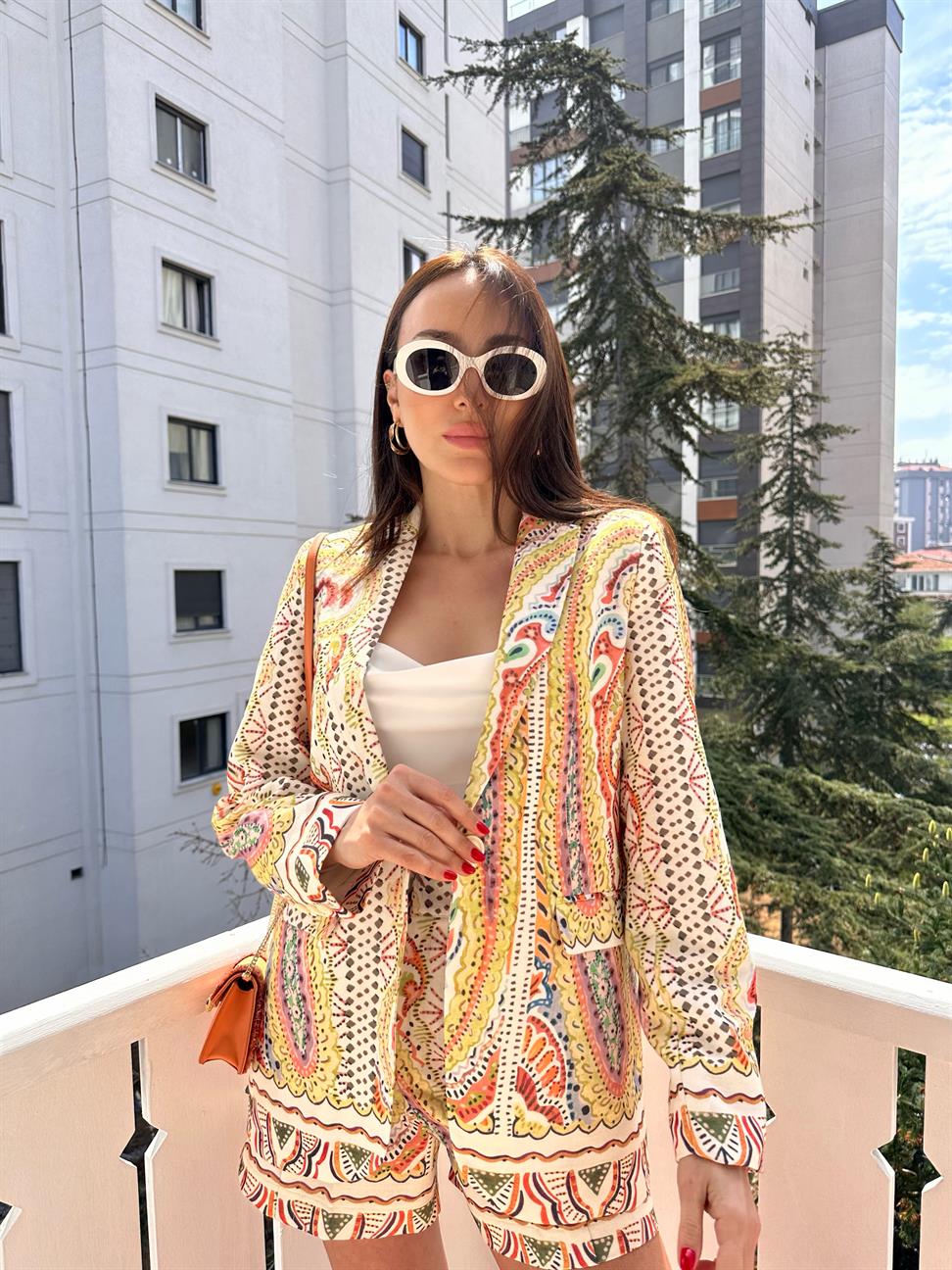 Sarı Sophia Blazer Ceket