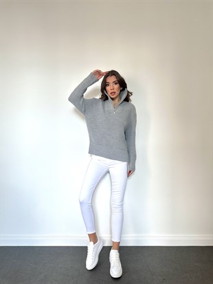 Silver Skinny Jean