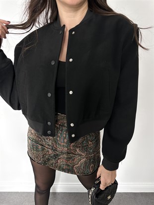 Siyah Bomber Ceket