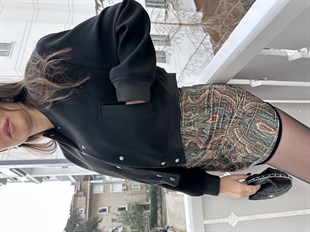 Siyah Bomber Ceket