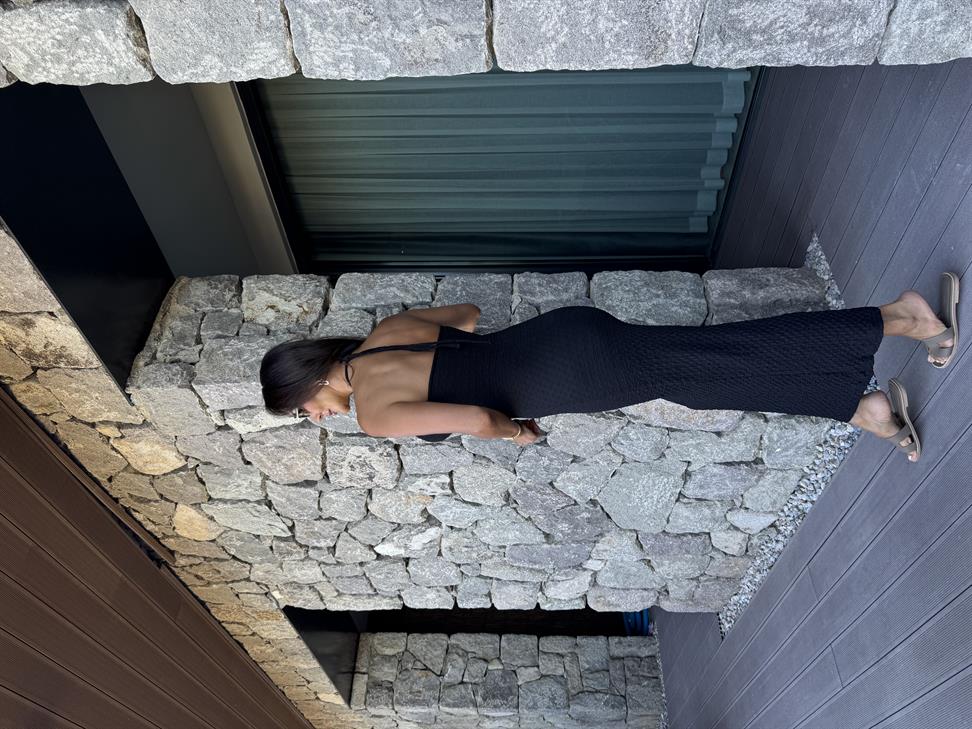 Siyah Bürümcük Elbise