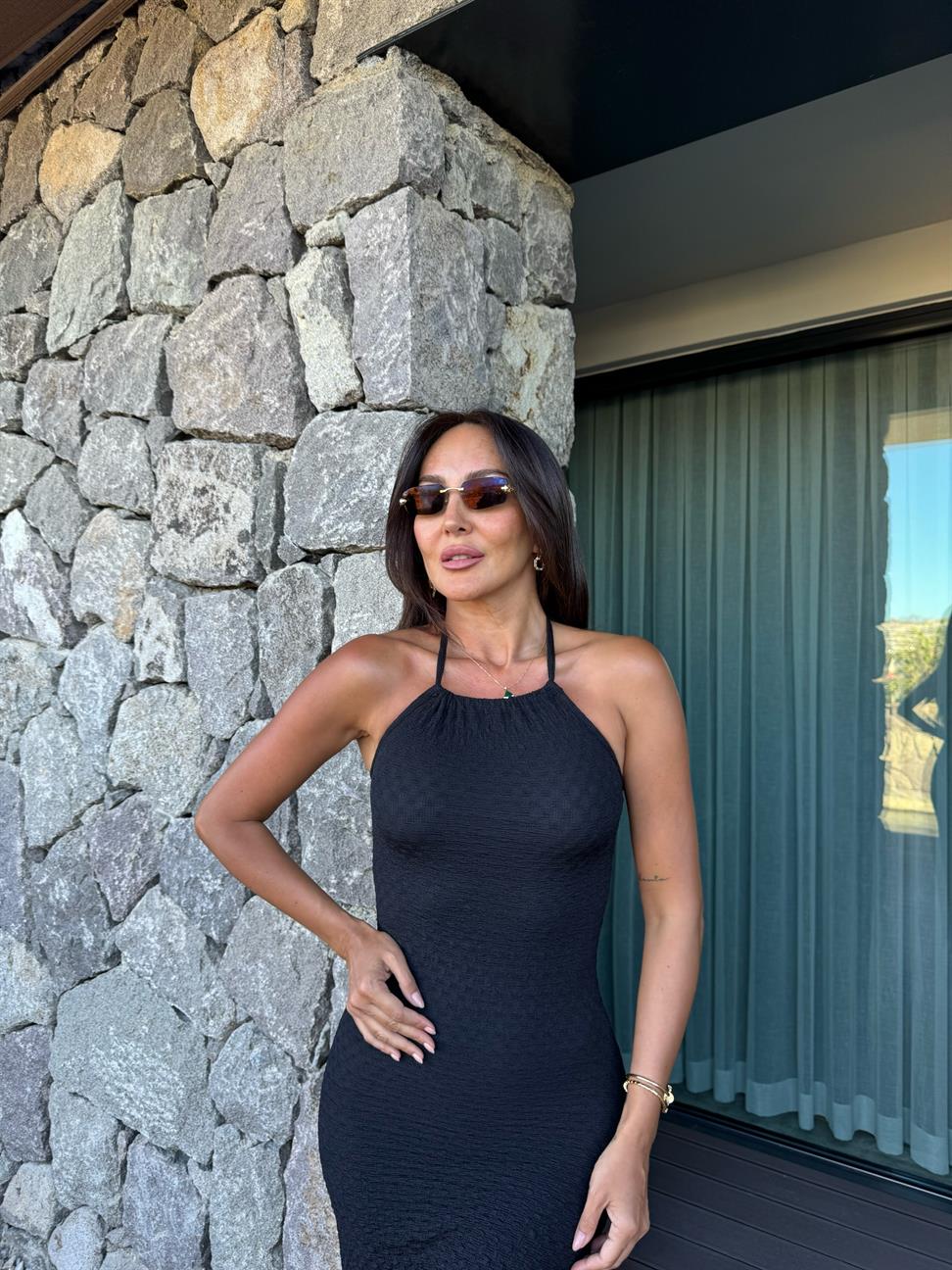 Siyah Bürümcük Elbise