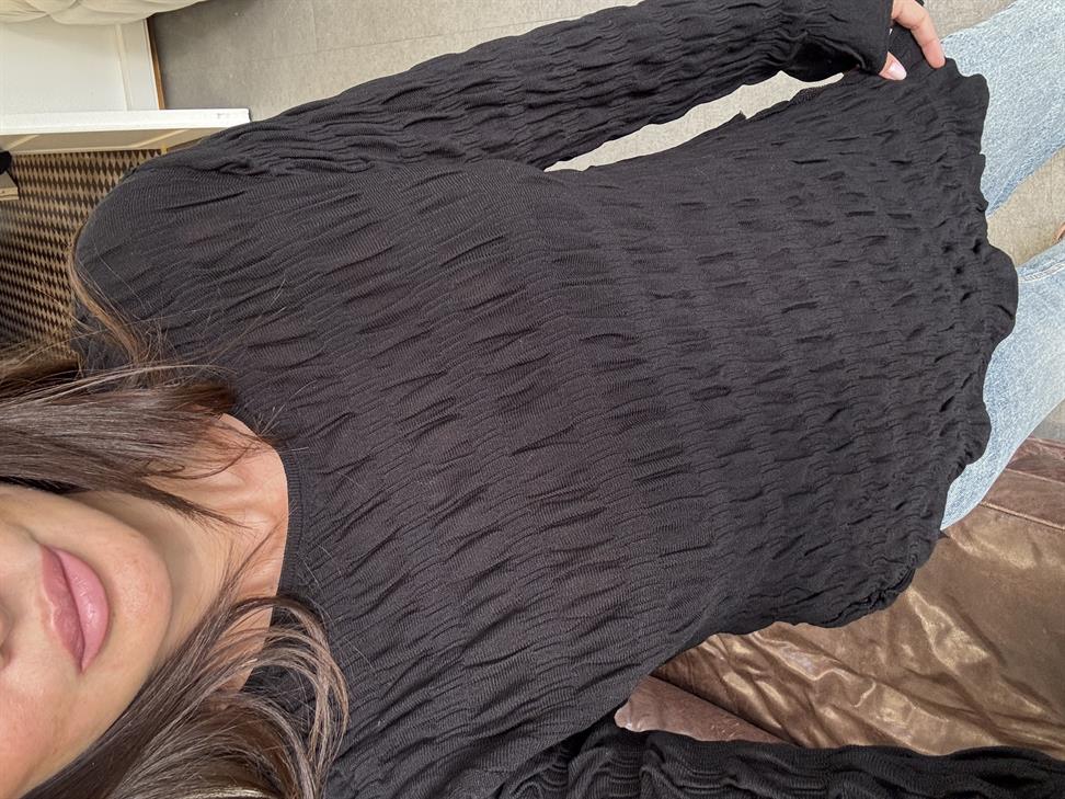 Siyah Bürümcük Tunik Triko